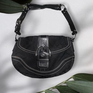 Black Vintage Coach Y2K shoulder bag